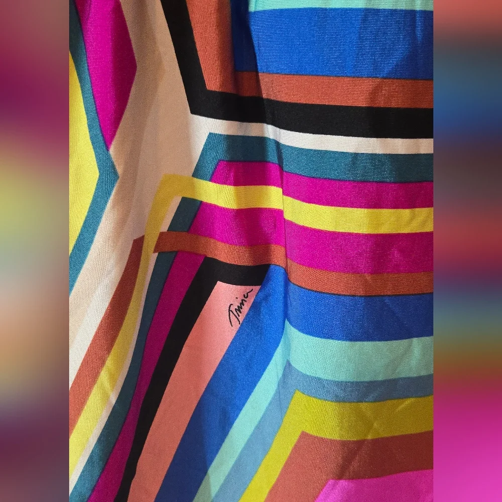 NWT Trina Turk Colorful Halter Tankini Top Size 2